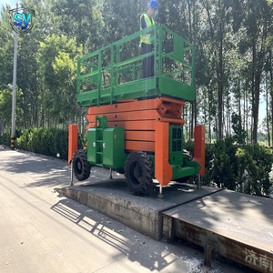 Plateforme élévatrice à ciseaux hydraulique SY pour terrains accidentés, travaux en hauteur sur chantier - Product Image 2