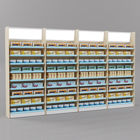 Présentoir d'étagère intérieure robuste (6 niveaux) rayonnage de dépanneur pour la conception de mini pharmacie de supermarché