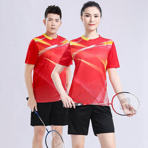 Спортивная одежда унисекс с коротким рукавом, костюм для бадминтона/волейбола/настольного тенниса для взрослых с принтом - Product Image 2