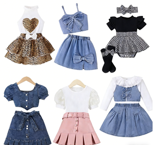高品质女童服装 <span class=keywords><strong>0</strong></span>-12 岁儿童时尚风格 Ropa De Ninos，夏季儿童卡通印花二手童装 - Product Image 1