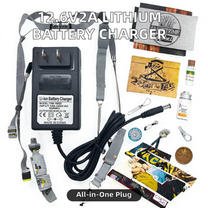 Chargeur intelligent universel pour batterie au lithium 12V2A, port DC QC1.0 pour perceuse électrique, alimentation polymère 18650 - Product Image 4