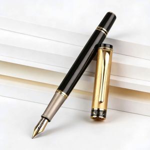 High-quality Luxury Metal Fountain <b>Pen</b> with logo Business Signature Metal <b>Pen</b> Black Custom <b>Pen</b> Suitable for Corporate Gifting - Product Image 2