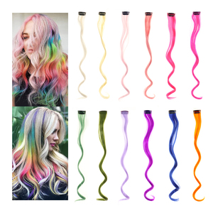 Shienin 37'' Shiny Hair 150 Strand Highlights Glitter Hair Extensions <strong>Tinsel</strong> for Carnival Festival Party - Product Image 4