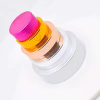 Pot à crème anti-déversement en aluminium anodisé multicolore de qualité supérieure, grand calibre, avec couvercle à vis, 30g/50g, pour crème visage et yeux, cosmétique
