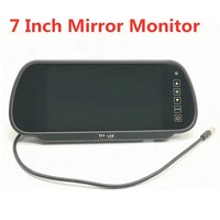 Moniteur de rétroviseur de voiture 7 pouces avec télécommande, connecteur RCA, 2 entrées AV, 12-24V, pour voitures/camping-cars/camions/fourgonnettes - Garantie 1 an