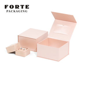 Caja de embalaje para anillos FORTE, duradera, de cuero sintético de lujo, hecha a mano, con forro de terciopelo. - Product Image 3
