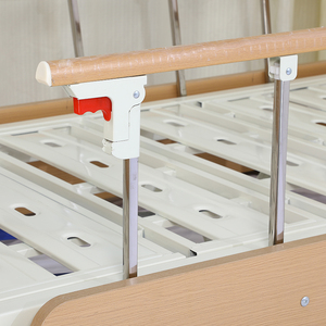 Lit de soins infirmiers manuel pour maisons de soins infirmiers Lit d'hôpital à manivelle pour patients paralysés Lit médical en bois à double bascule - Product Image 4