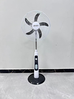 Ventilateur solaire à télécommande LED pour la maison, 18 pouces, hôtels, ventilateur sur pied rechargeable pour la maison