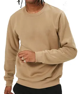 Customized long sleeve khaki color handsome and comfortable men`s t shirt