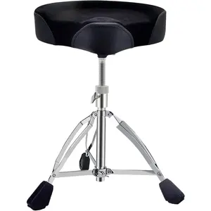 HUASHENG 우아한 스타일 드럼 왕좌 X-중괄호 접이식 구조 고품질 금속 소재 높이 조절 패딩 드럼 의자