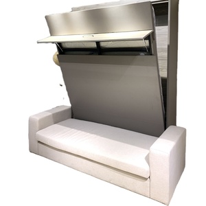 Bộ Dụng Cụ Kim Loại Cho Giường Murphy Đứng Thủ Công Khung Giường Kim Loại Giá Rẻ Cỡ <span class=keywords><strong>King</strong></span> Cho Khách Sạn Tiết Kiệm Không Gian Với Đầu Nối Sofa - Product Image 1