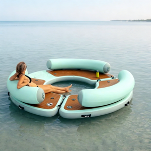 Nouveau design 3x3m teck EVA, tapis de loisirs de ponton, Dock gonflable flottant DWF Eva, matelas de coussin, bateau de mer, terre de loisirs - Product Image 1