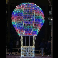 Prix de gros – Guirlande lumineuse LED multicolore personnalisée IP65 pour extérieur, sculpture 3D en forme de montgolfière, télécommande, intensité réglable, 50000
