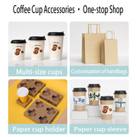 Gobelets à café jetables en papier kraft recyclable - Gobelets écologiques à paroi simple avec impression personnalisée pour boissons froides