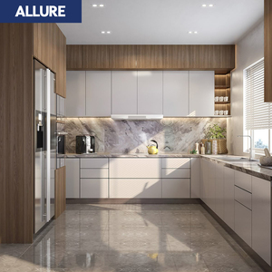 Allure – Armoires de <span class=keywords><strong>cuisine</strong></span> modernes de luxe en acrylique brillant, en forme de L, de haute qualité, avec dalles et autocollants inclus - Product Image 3