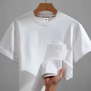 2025 nuovo Unisex 260gsm in cotone pesante bianco Vintage <span class=keywords><strong>mezza</strong></span> <span class=keywords><strong>manica</strong></span> a maniche corte t-shirt da uomo - Product Image 2
