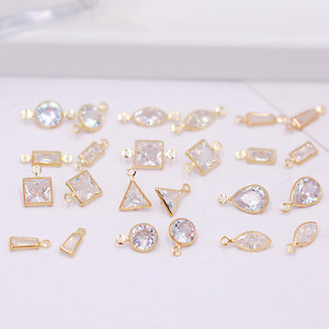 Heiß verkaufte hochwertige kleine Kupfer legierung Rand Zirkon hand gefertigte Halskette Armband Zubehör - Product Image 3