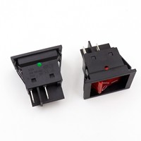 Interrupteur à bascule encastré KCD4, 4 broches, 2 positions, 30A 250VAC, éclairage LED, interrupteur à bascule pour panneau à encliquetage