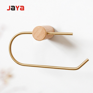 Portarotolo Moderno <span class=keywords><strong>e</strong></span> Semplice in Ottone per Bagno, Supporto per <span class=keywords><strong>Carta</strong></span> <span class=keywords><strong>Igienica</strong></span> Perforato - Product Image 3