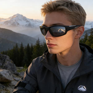 Lunettes de soleil polarisées P525, monture noire, verres TAC, protection UV400, sports de plein air, cyclisme, pêche, conduite, protection solaire - Product Image 5