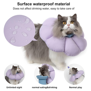 Collar de Recuperación para Gatos con Diseño de Flor, Impermeable, Anti-Mordidas, Anti-Lamido, para Curación de Heridas, Collar Isabelino de Seguridad, Collar de Cono para Gatos para Todas las Estaciones, Suave - Product Image 6