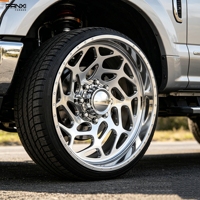 Jantes forgées de luxe 24x14 Super Single 5X139.7 8x170 8x165.1 8x180, jantes personnalisées pour roues à rebord profond polies 20 22 24 26 pouces