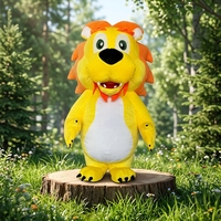 Costume de lion gonflable jaune de 2,2 m, très populaire, pour événements traditionnels chinois, mascotte de la danse du lion pour adultes