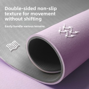 Tapis <span class=keywords><strong>de</strong></span> <span class=keywords><strong>yoga</strong></span> TPE large <span class=keywords><strong>de</strong></span> 61 cm, antidérapant, durable, haute densité, avec logo personnalisé pour le <span class=keywords><strong>yoga</strong></span>, le Pilates et la méditation - Product Image 3