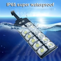 Luz LED Solar de 7700LM para Exteriores, Lámpara de Calle Impermeable con Control Remoto de 3 Modos, 720, 1 Unidad