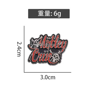 Broche en émail avec logo Heavy Metal Band des années <span class=keywords><strong>80</strong></span> Broche de revers de musique élégante pour accessoires de tenue Artisanat en métal - Product Image 6