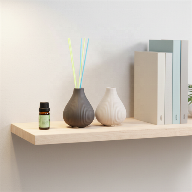 Unique Shaped Eco-Friendly Modern Ceramic Diffusers Aroma Reed Diffuser with Rattan Sticks for Hotel & Home Decor