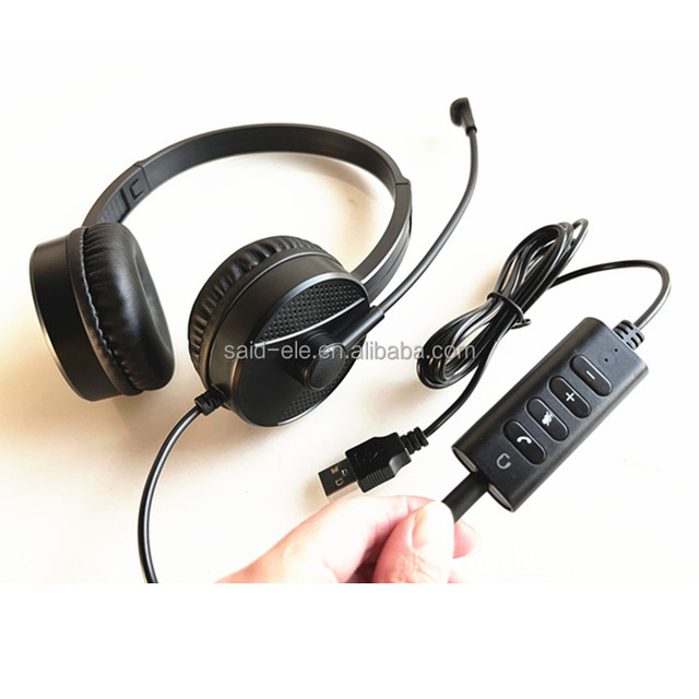 Surround Sound ENC Noise Cancellation Call Center Headsets Conference Office Headphones USB With Microphone for Meeting