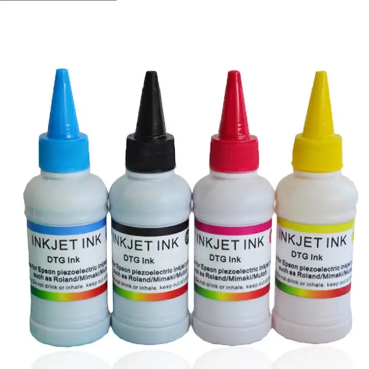 Tinta de pigmento textil rellenable para impresora epson, tinta de pigmento textil para impresión en camiseta, OEM, DTG