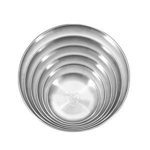 304 Stainless Steel Round Plate Thickened For Steak Hotel Restaurant Camping Outdoor Use - Product Image 1