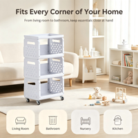 Étagère de rangement de cuisine à trois niveaux en acier au carbone, imperméable et durable, chariot de rangement mobile sur roulettes pour la maison, chariot multi-usages