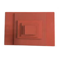 Feuille de caoutchouc silicone rouge translucide, résistance aux hautes températures, 100% silicone vierge, haute qualité, découpe 380*380mm/500x500mm