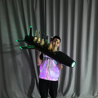 Richshining Plateau LED personnalisé en forme d'avion à 9 trous pour verres à shot, présentoir glorificateur de champagne pour 6 bouteilles, pour bar