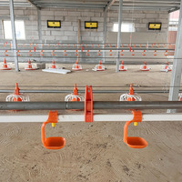 Nouveau système d'alimentation et d'abreuvement pour volailles (poulets/canards/dindes) – Ligne réglable en hauteur, galvanisée à chaud, pour ferme
