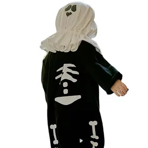 2023 INS heißen Halloween Kostüm Umhang Stram pler Baby kleidung Hände Schädel Skelett Monster Dämon