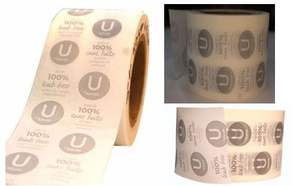 Rouleau d'étiquettes imprimées personnalisées, autocollantes, pour codes-barres et étiquettes de produits - Product Image 3