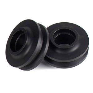 WEKIS Barn Door Sliding Hardware <b>Kit</b> with Brass Pulley Rollers for Modern Hotel Use Black Finish 250lbs Capacity - Product Image 4