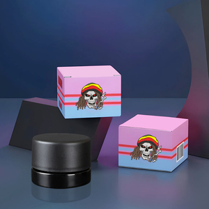 Tùy Chỉnh In Ấn Logo <span class=keywords><strong>5Ml</strong></span> 7Ml 9Ml Vòng Rõ Ràng Màu Đen Tập Trung Dầu Jar Nhỏ Childproof Lọ Thủy Tinh Với Nắp Bao Bì Matte - Product Image 4