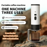 Kingze Machine à Expresso Portable Mini 3-en-1 Alimentée par USB Type C, Cafetière à Capsules de Voyage pour l'Extérieur