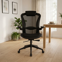 Chaise de bureau ergonomique de haute qualité, moderne, entièrement en maille respirante, avec base en acier réglable en hauteur et mécanisme d'inclinaison