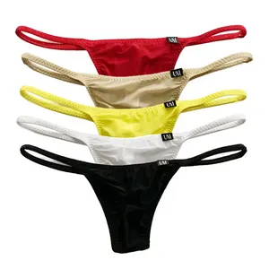 Wholesale Ultra Thin Ice Silk Sexy Panty Low-rise Underwear Thongs G-strings Jockstrap Underwear For Men