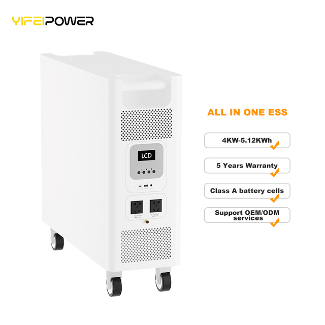 All in One Inverter-battery Hybrid System 4KW Inverter 5120Wh Battery Home Use Off-grid Integrated Solar Energy Storage System