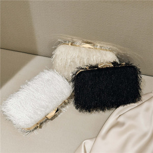 2025 nouveau Offre Spéciale élégant gland plume personnalisé pochettes métal loquet femmes sacs à main pour pochette sacs de soirée - Product Image 3