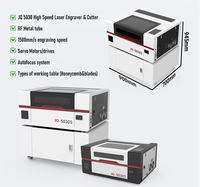 Tube laser RF de petite taille 40W-80W, machine de bureau portable, machine de gravure et de découpe au laser CO2, découpeuse 500mm*300mm