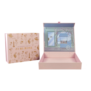 Caja de Regalo Plegable de Cartón de Lujo con Logotipo Impreso en Rosa Personalizado HENGXING, con Cierre Magnético - Product Image 1