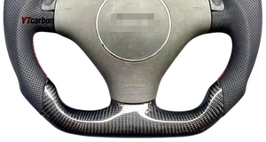 YTcarbon para A3 8L <span class=keywords><strong>A4</strong></span> <span class=keywords><strong>B6</strong></span> A6 C5 TT accesorios de Interior de coche estilo de carreras personalizado <span class=keywords><strong>volante</strong></span> de fibra de carbono Real personalizado - Product Image 4